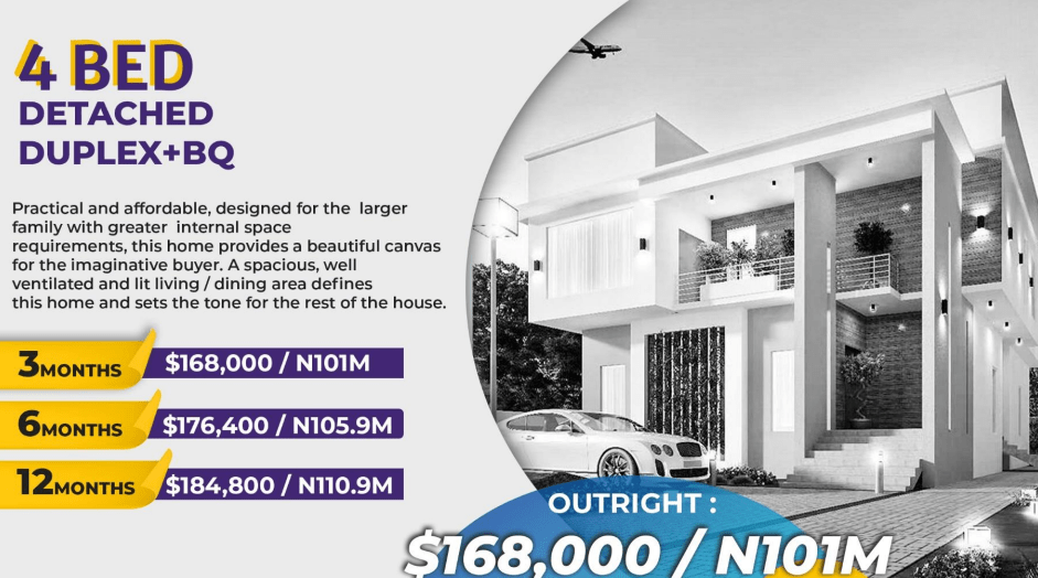 price of houses in Nigeria: 2 Bed Back To Back Semi Detach