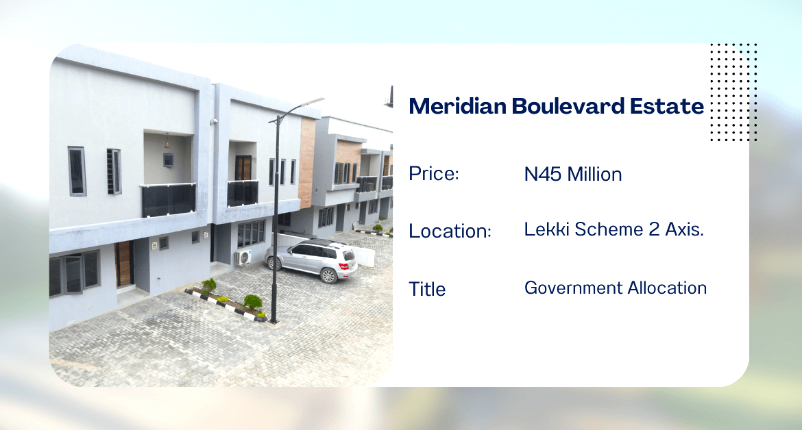 Meridian Boulevard Estate Land for Sale in Lekki Scheme 2 - De Donnies ...